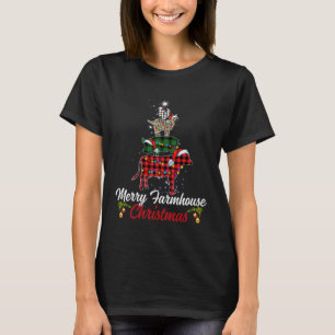 Farm Animals Christmas Merry Farmhouse Christmas F T-Shirt