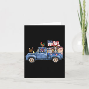 Farm Animals Cow Pig Goat Chicken Farm Truck Ameri Card