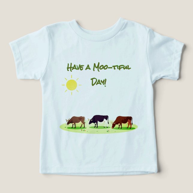 Farm Animals Cow T-Shirt (Design Front)