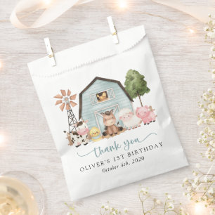 Farm Animals, Cute Animals, Barn, First Birthday Favour Bags
