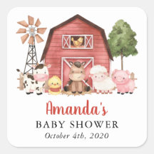 Farm Animals, Cute Animals, Red Barn, Baby Shower
