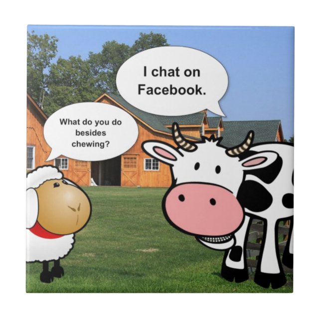 Farm animals cute cartoon funny facebook chat tile (Front)