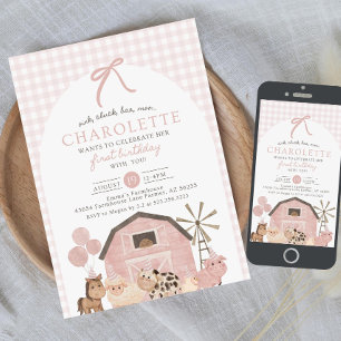 Farm Animals FARM BIRTHDAY Invitation Template