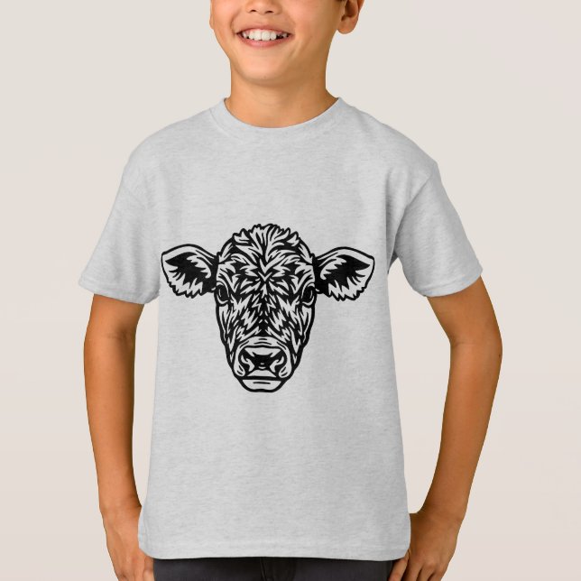 Farm Animals Friends Calf T-Shirt (Front)