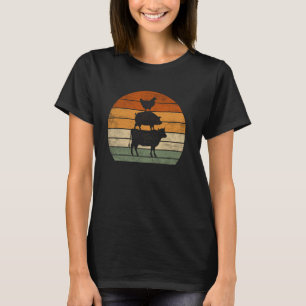 Farm Animals Gifts Women Men Cow Pig Chicken Print T-Shirt