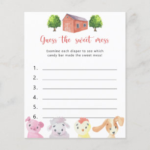 Farm animals - Guess the sweet mess game