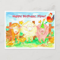 Farm Animals Happy Birthday