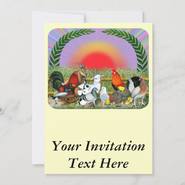 Farm Animals Invitation (Front)