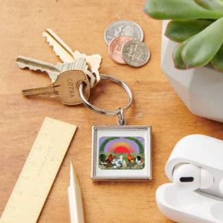 Farm Animals Key Ring