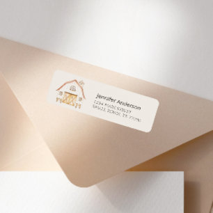 Farm Animals Meadow Friends Baby Shower Address