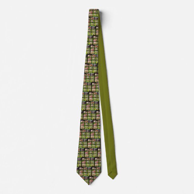 Farm animals mosaic neck tie (Front)