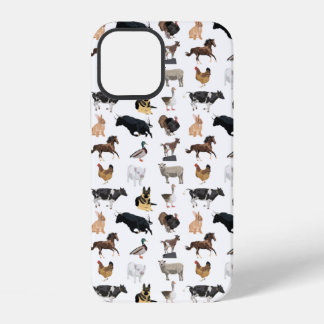 Farm Animals Pattern iPhone 12 Case