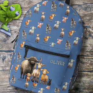 Farm Animals Personalised Kids Backpack