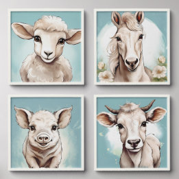 Farm Animals Photo Tile