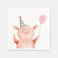 Farm Animals Pig Girl Birthday Barnyard Pink