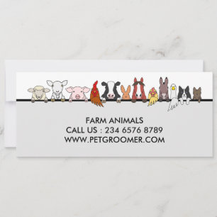 Farm Animals Sheep Chicken Cow customer gift Invitation