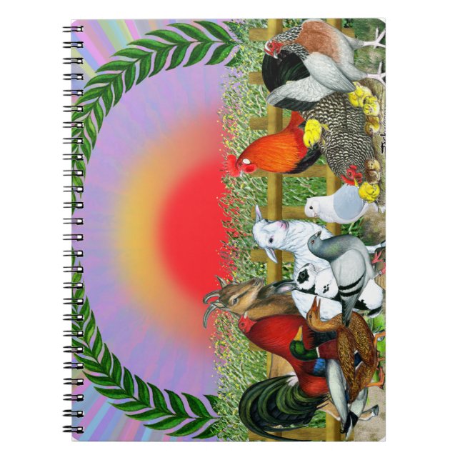 Farm Animals Spiral Notebook (Front)