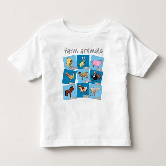 Farm Animals Toddler T-Shirt (Front)