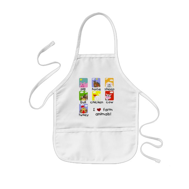 Farm Animals Tshirts and Gifts Kids Apron (Front)