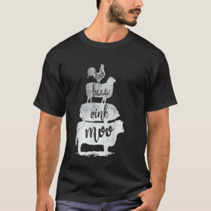 Farm Animals Vintage Pyramid Farmer Country Girl   T-Shirt