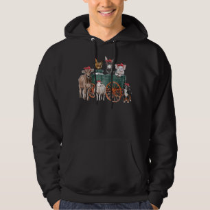 Farm Animals Wagon Pig Goat Sheep Dog Chicken Donk Hoodie