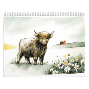 Farm Animals Watercolor Country Art 2027 Calendar
