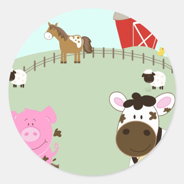 Farm Babies Farm Yard Envelope Seals (Front)