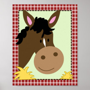 FARM BABIES HORSE 8x10 BABY NURSERY ROOM PRINT