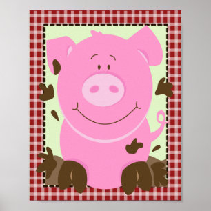 FARM BABIES PIG 8x10 BABY NURSERY ROOM PRINT