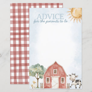 Farm Baby Shower Advice Activity