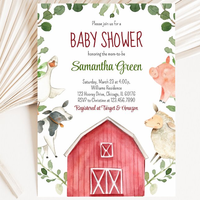 Farm Baby Shower Invitation (Creator Uploaded)