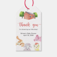 Farm baby shower - thank you
