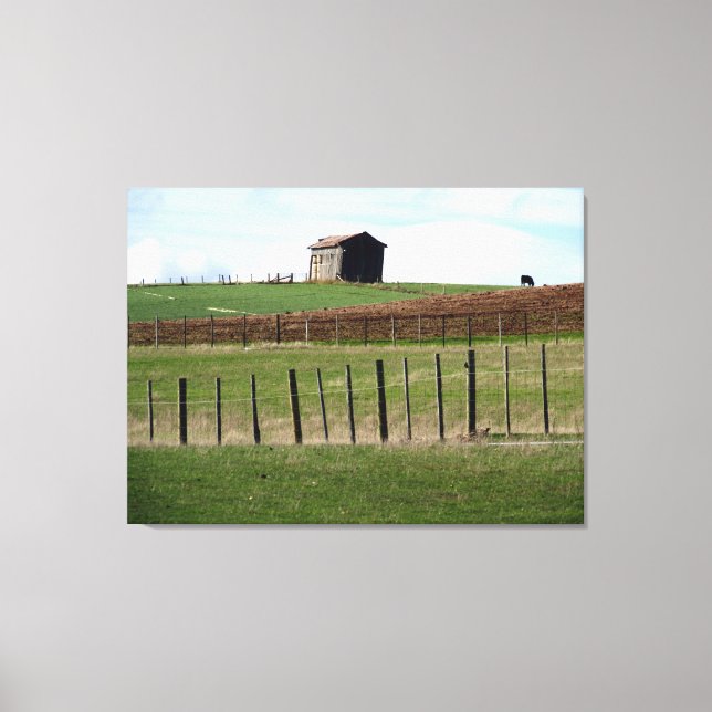 farm barn fence canvas print (Front)