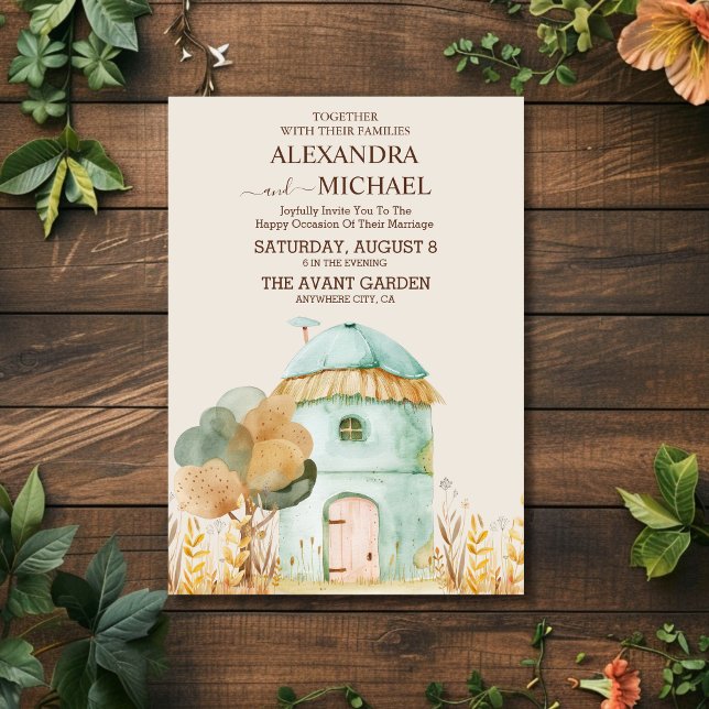Farm Barn Fields Cottage Wedding Invitation (Creator Uploaded)