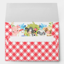 Farm Barnyard Animals 5x7 Card Invite