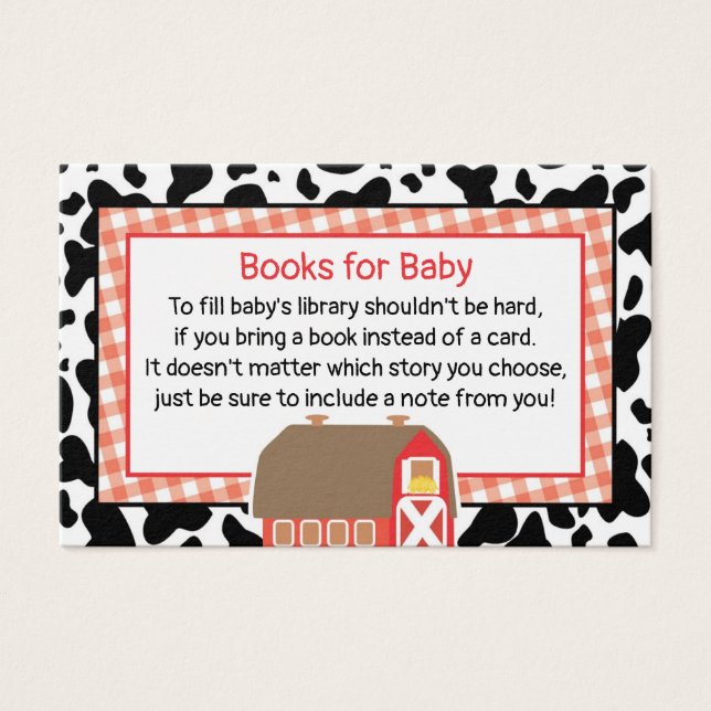 Farm Barnyard Animals Baby Shower Books For Baby (Front)