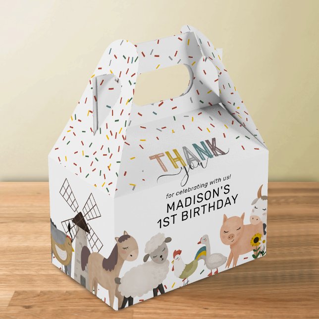 Farm Barnyard Birthday Party Favour Box (Creator Uploaded)