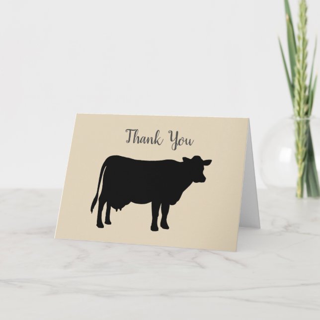 Farm Barnyard Farmhouse Birthday Party Thank You Card (Front)