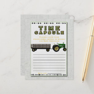 Farm Barnyard Tractor Time Capsule Baby Shower