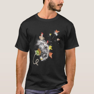 Farm Bird Animal Farmer Dandelion Chicken T-Shirt