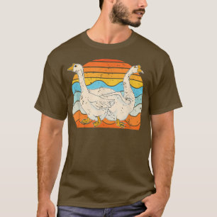 Farm Bird Animal Lover Geese Farmer Retro Goose T-Shirt