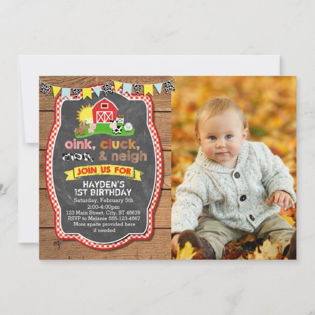 Farm Birthday Invitation (Front)