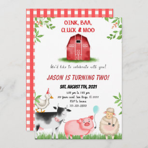 Farm Birthday  Invitation