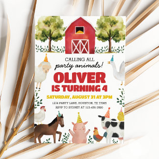 Farm Birthday Invitation