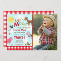 Farm Birthday Invitation Old MacDonald Farm Party