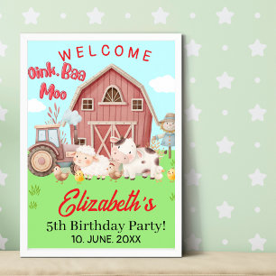 Farm Birthday Party – Barnyard Animal Wall Decor