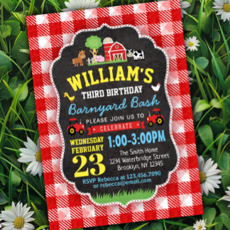 Farm Birthday Party Invitation