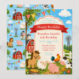 Farm Birthday Party Invitation