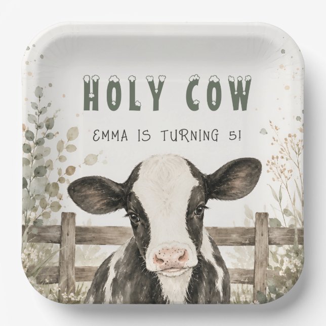 Farm Birthday Party Plates (Front)