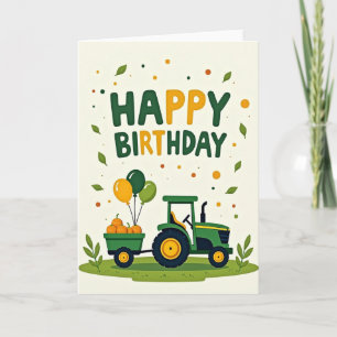 Farm Birthday Wagon Card
